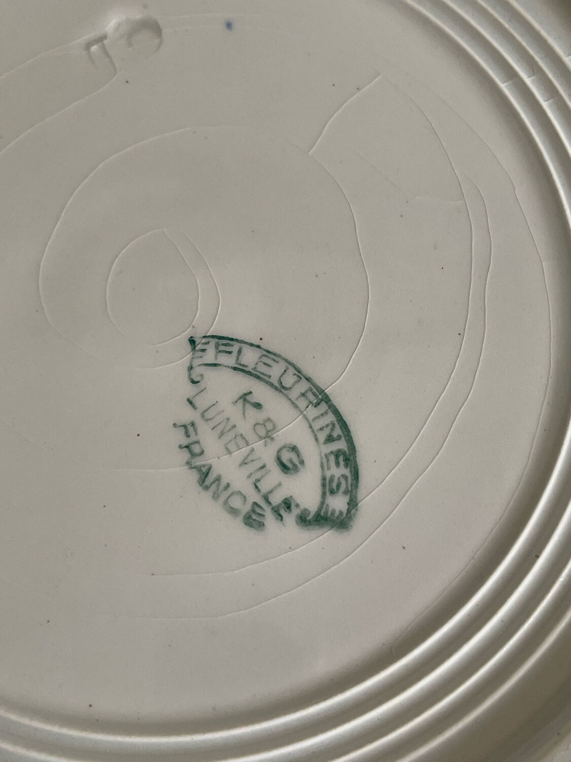 5 dessert plates KG Luneville Fleurines