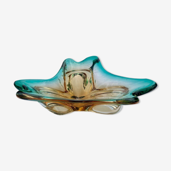 Sommerso glass murano glass or crystal fruit cup - flavio poli