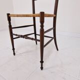Mid Century High Back Chiavari Ladder Chair, Italy 1950's