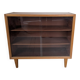 Vintage display cabinet in light wood, 1970s.