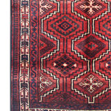 Red Wool Tribal Area Rug Hand made Oriental Wool Carpet- 171x247cm