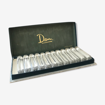 Series of 12 Daum crystal knife holders