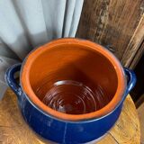 Casserole, enamelled refractory clay pot.