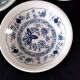 4 Biltons porridge or cereal bowls with blue onion decoration