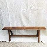 Pair of vintage beech farm benches