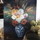 Petite huile sur toile bouquet de renoncules