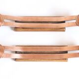 Pair of copper bronze candlesticks