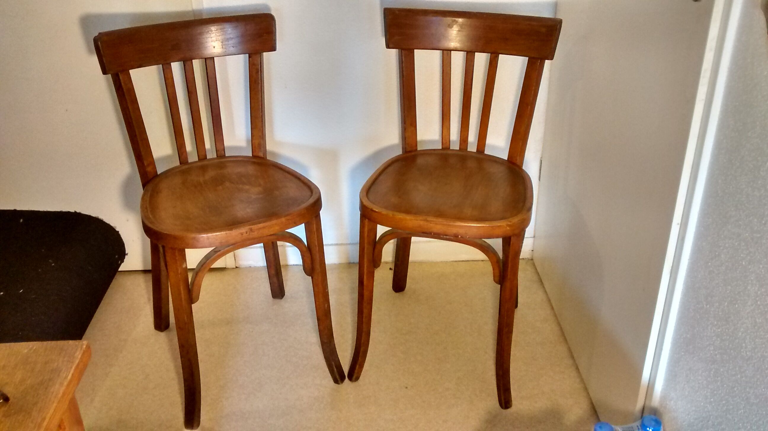 Pair of old Baumann Bistro chairs