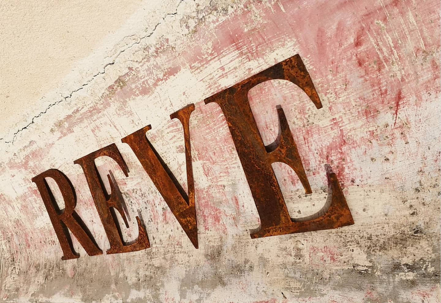 Dream in metallic letters