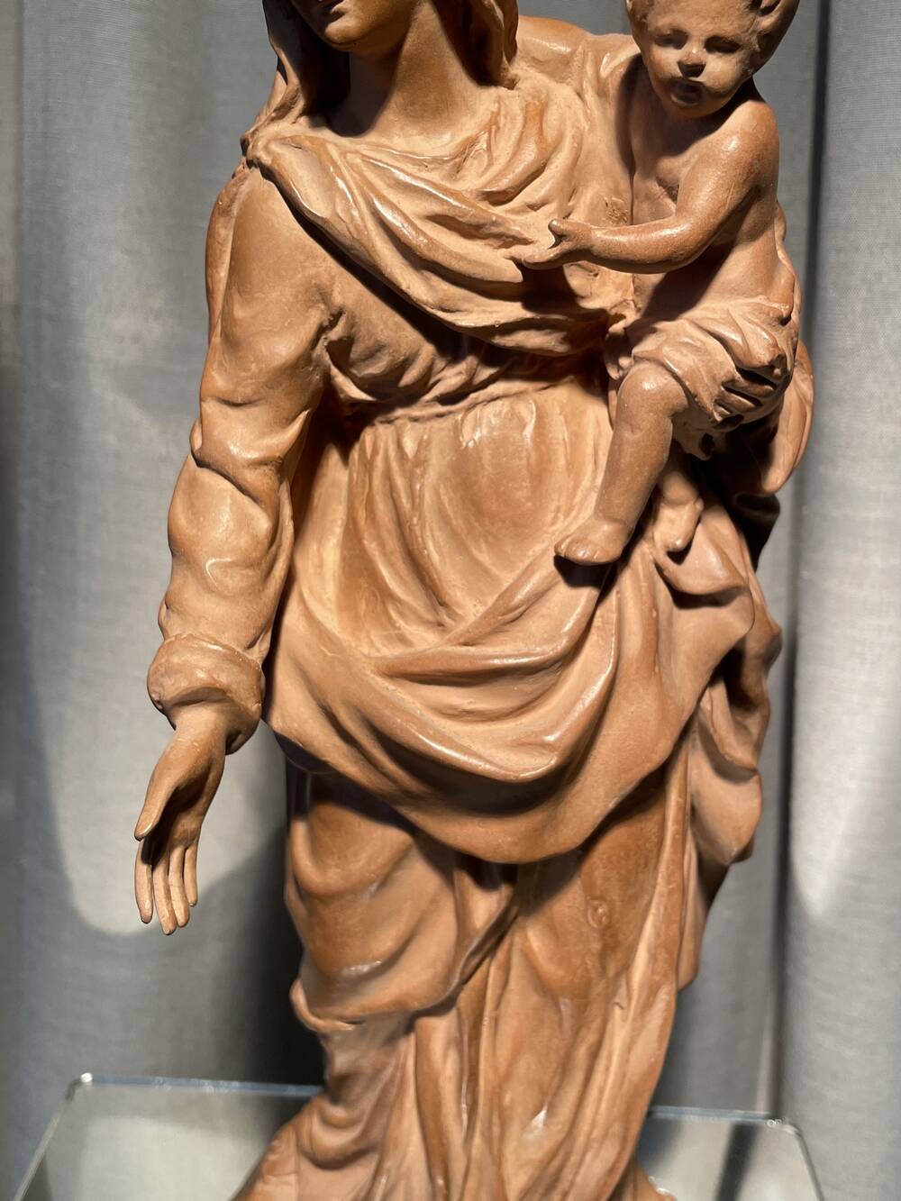 Virgin and child after jean dubois in resin louvre museum