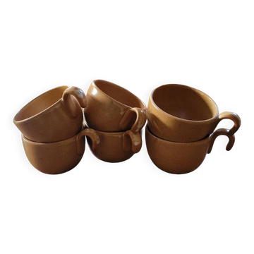 Glazed stoneware mug — Gras & Village, France, 1970s