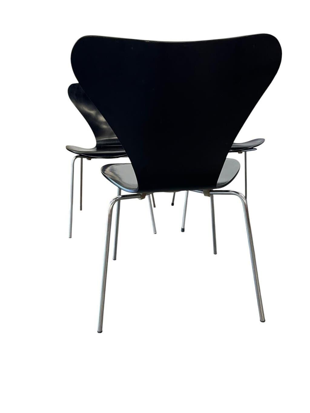 Chaise noire vintage / chaise papillon Fritz Hansen