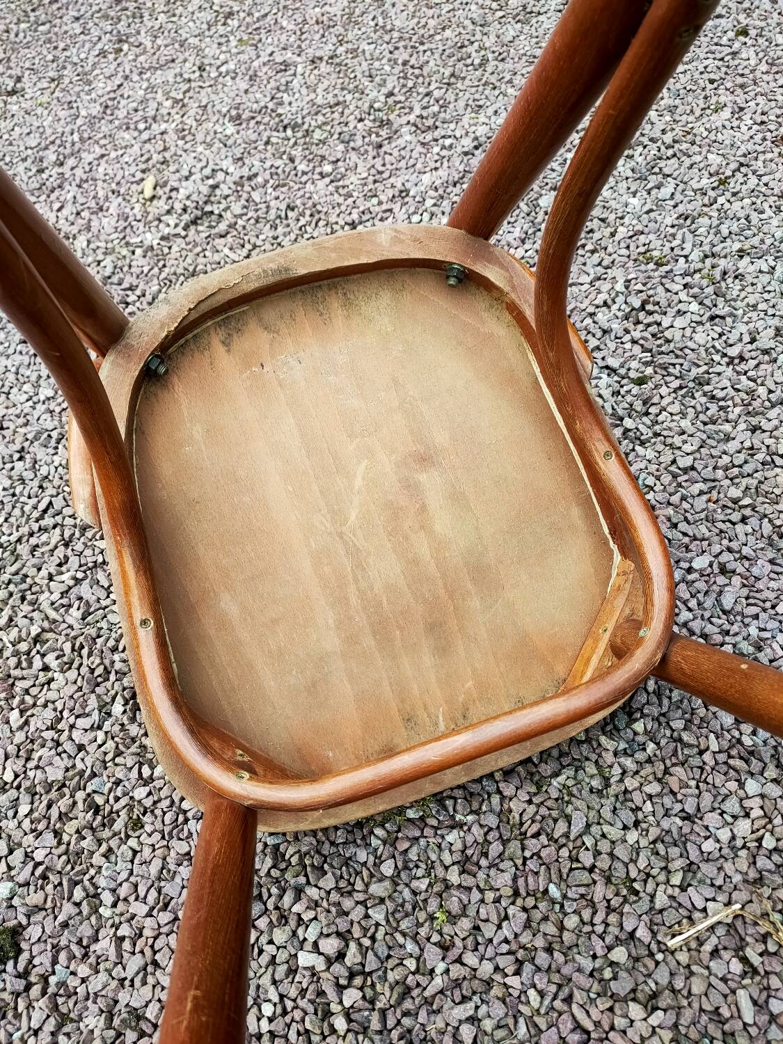 Antique turned wooden bar stool