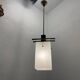 Opaline Glass Brass Light Pendant 1950’s