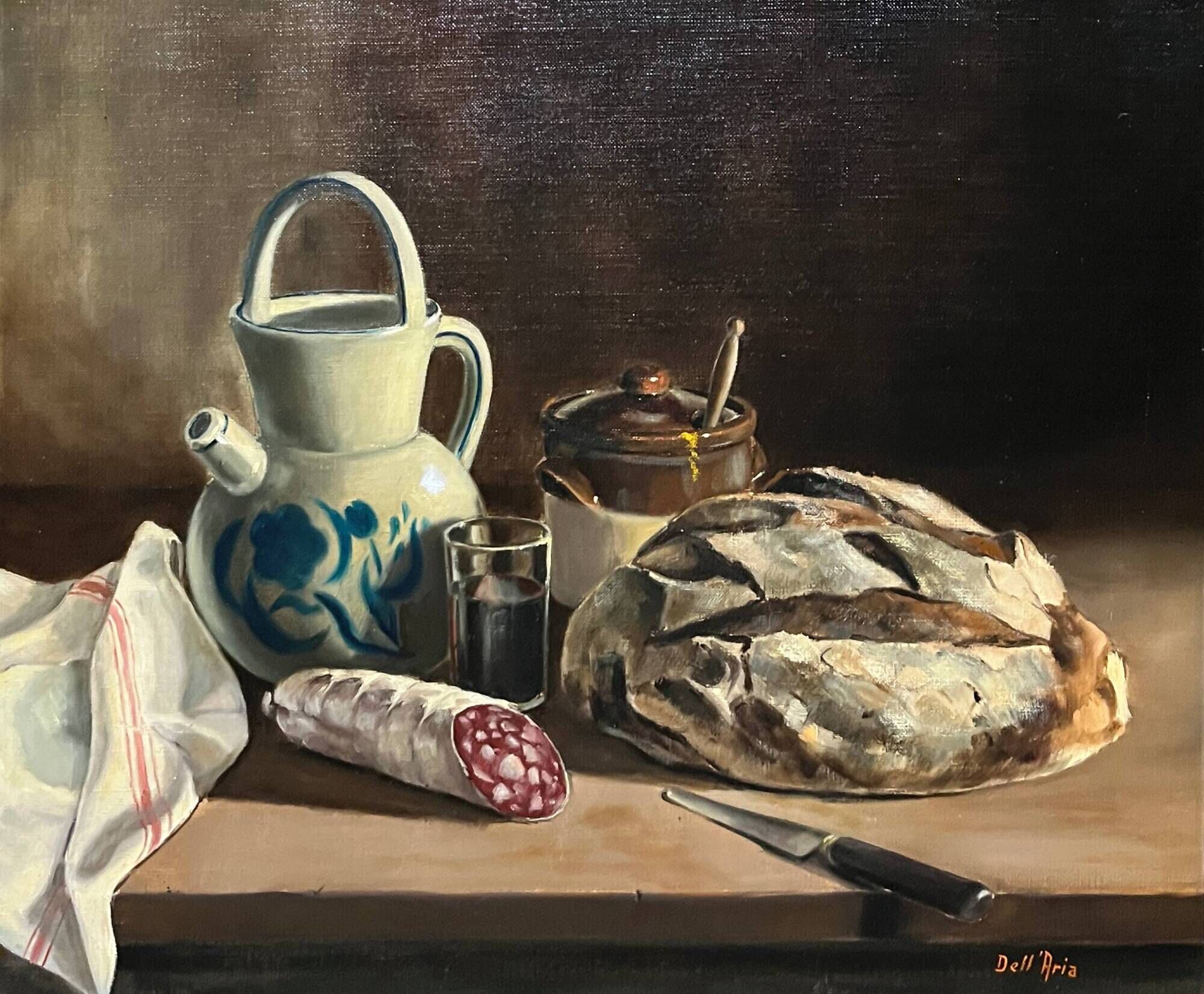 Tableau HST "Still Life: the Snack" by Dell'Aria (20th century)