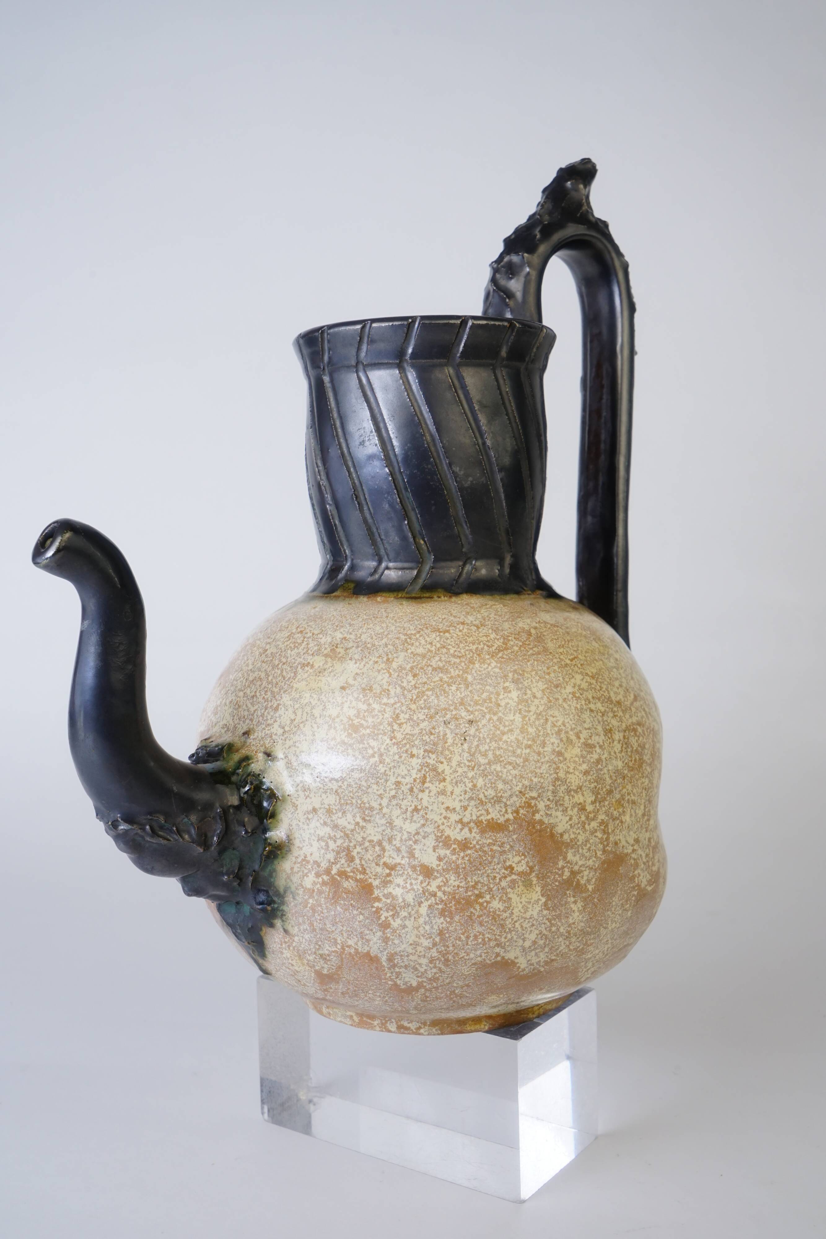 Sandstone pitcher, Sylvain Sttublet ( 1890 -1985 )