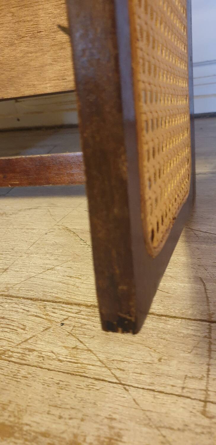 Pair of foldable cane bookcases