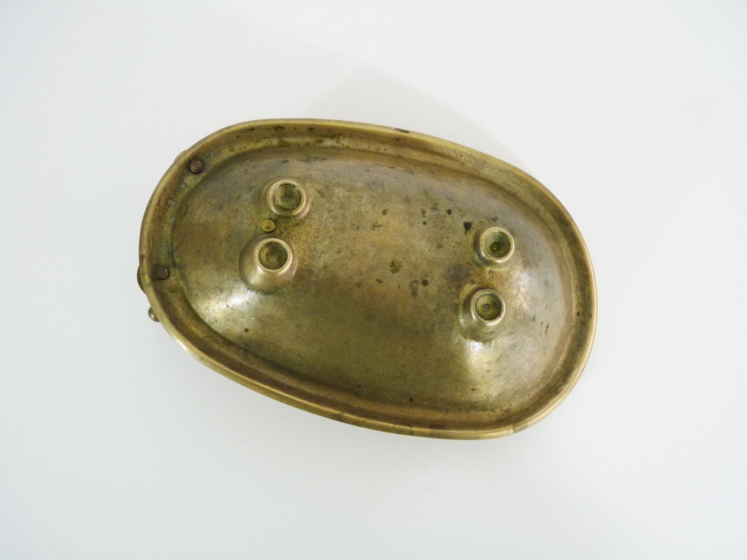 Soap holder or empty pocket vintage brass bathtub shaped. Year 60