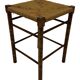 Vintage Wooden Stool With Rope Seat 60s Minimalist