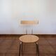 Set of 4 vintage/restored 70s/80s wooden and chrome bistro chairs.