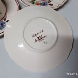 6 cups with saucers Sarreguemines Agreste - Lot 1