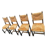 Four straw chairs