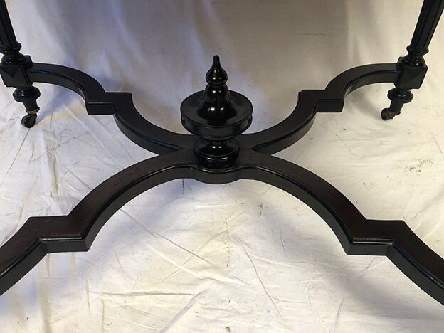 Napoleon III desk, blackened wood and ebony veneer top