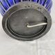 Vintage, blown glass lamp base, cobalt blue, silver metal frame, designer lamp, chic