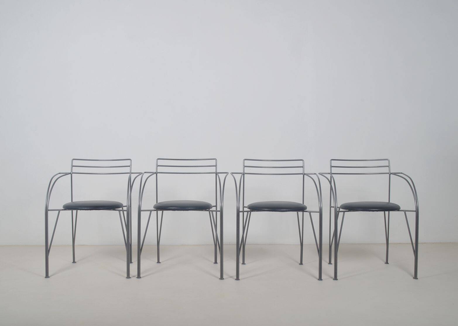 4 Chaises 'Lune d'Argent' dessinées par Pascal Mourgue pour Fermob, 1985