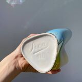 Iridescent ceramic vase signed Sicas 1960