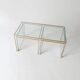 3 nesting coffee tables in glass and gilded metal, 1950-1970