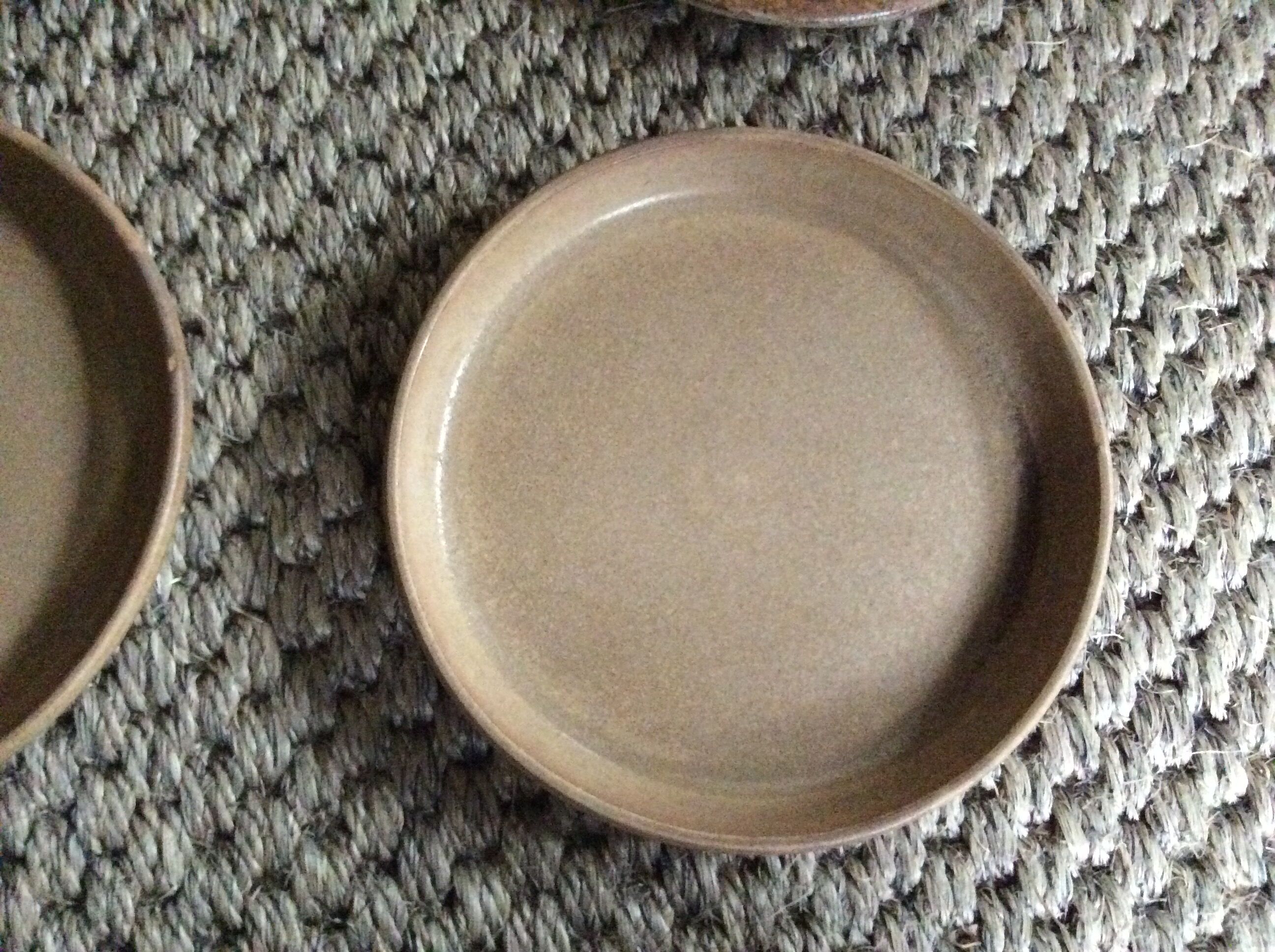Set of 9 stoneware plates