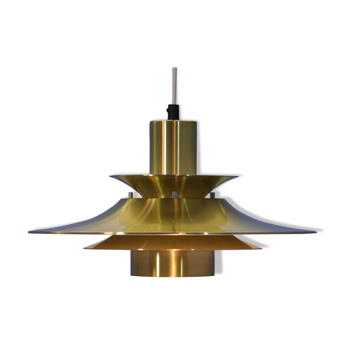Danish hanging lamp in brass, 1970s