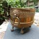 Large brass lion planter Art Nouveau