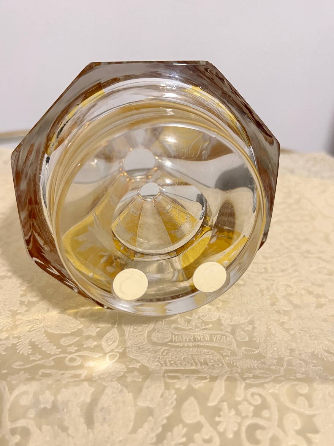 Bohemian crystal vase