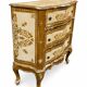 Commode Arbalète 3 tiroirs bois doré style Renaissance Italienne