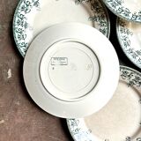 6 Sarreguemines flat plates in iron clay, “Suzanne” service