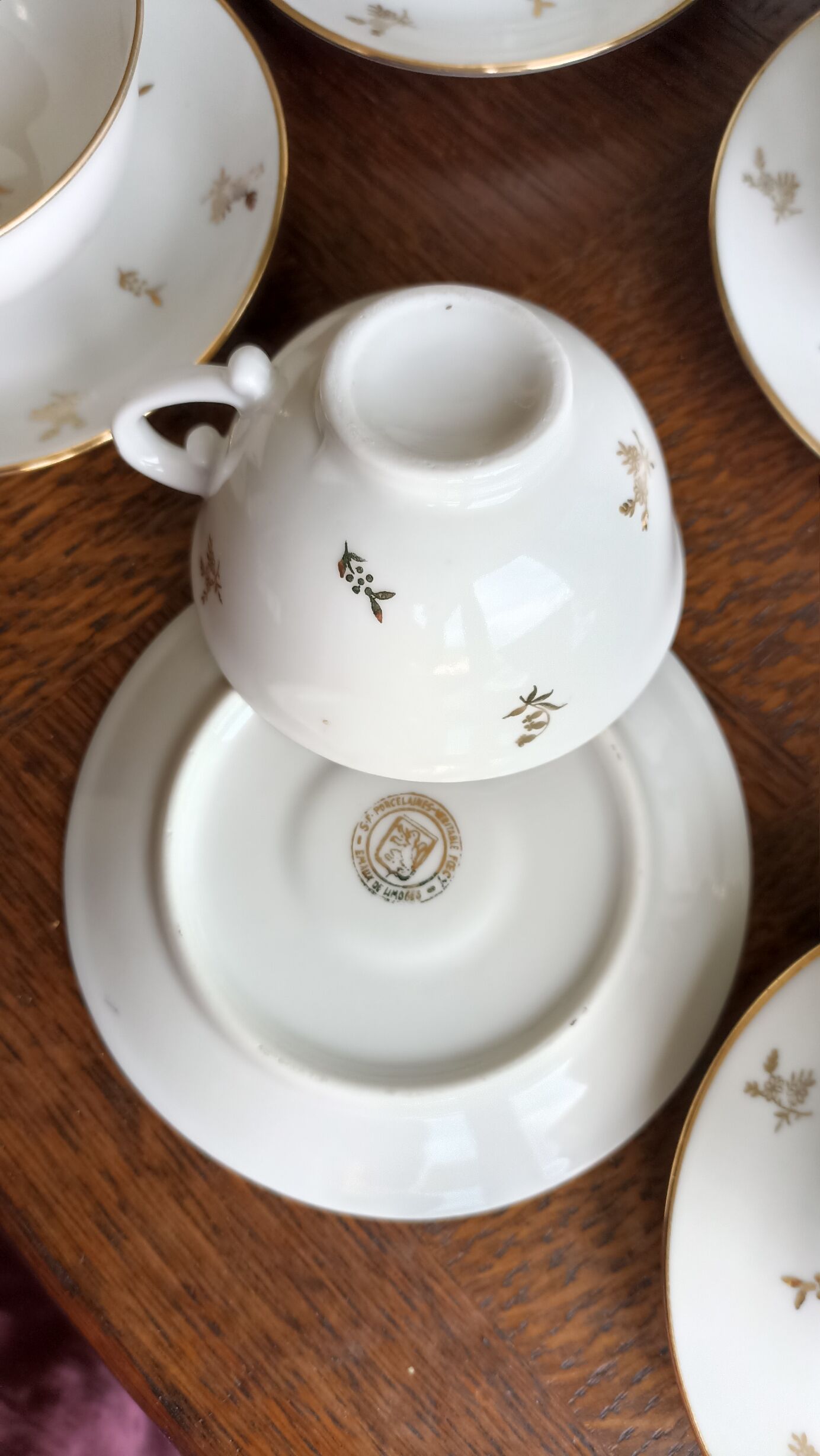 Foëcy porcelain coffee set - SFP - White and gold