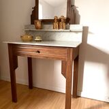 Old art deco wooden dressing table