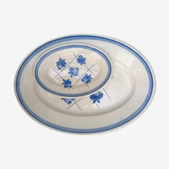 2 oval dishes Gien