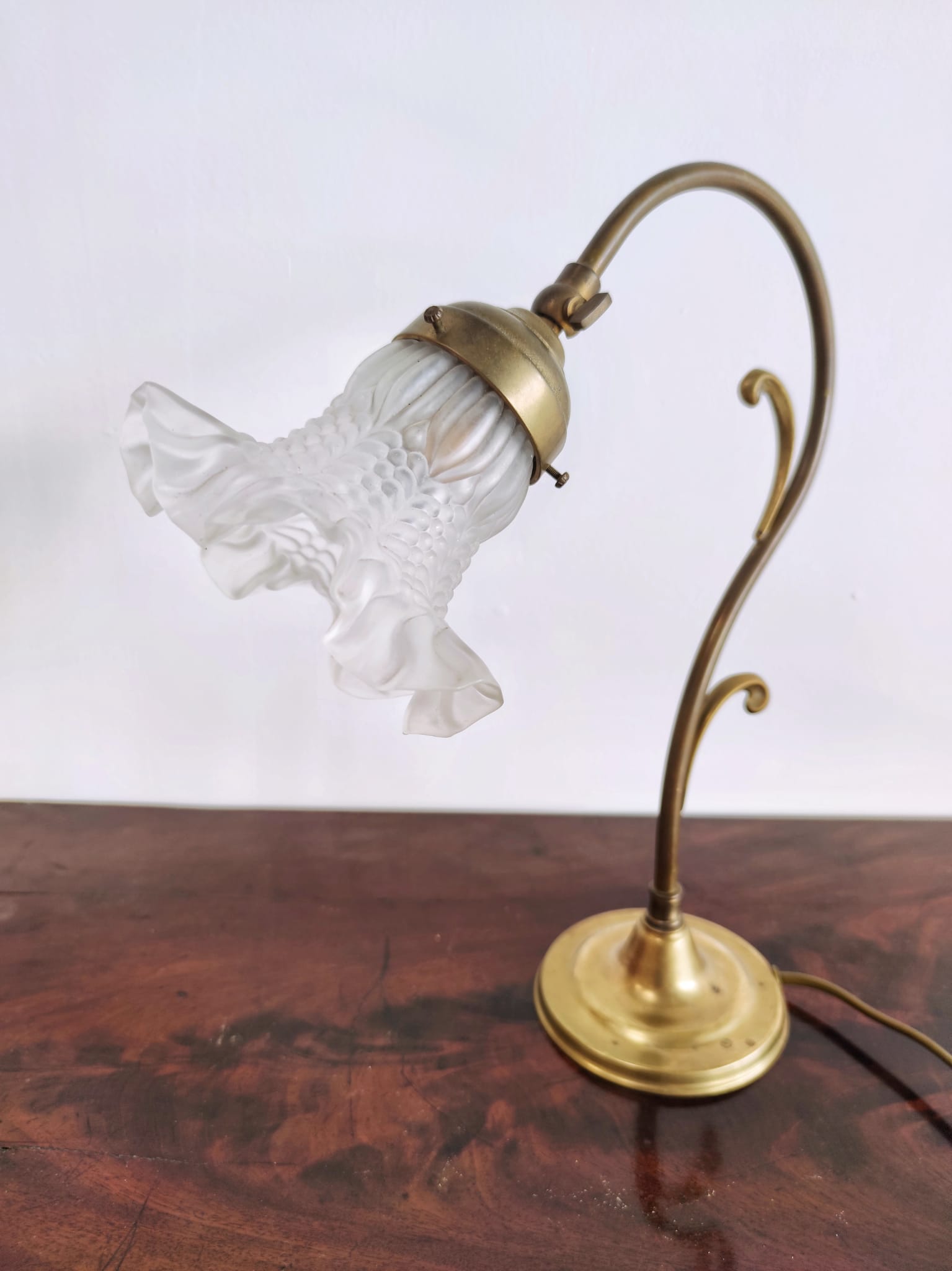 Table lamp in brass art deco tulip 1930