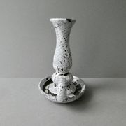Bougeoir rat de cave en grès émail blanc, années 60-70