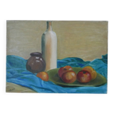 Contemporary acrylic painting on canvas still life countryside decoration