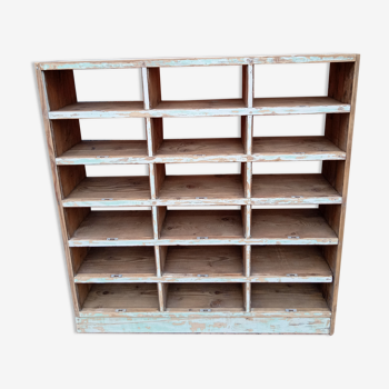 Wooden workshop shelf