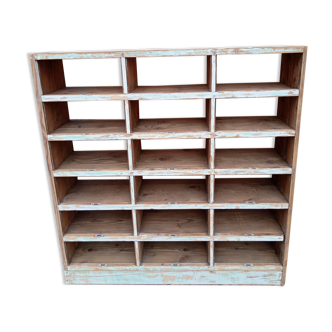Wooden workshop shelf