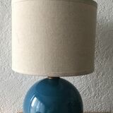 Blue enamelled sandstone ball lamp