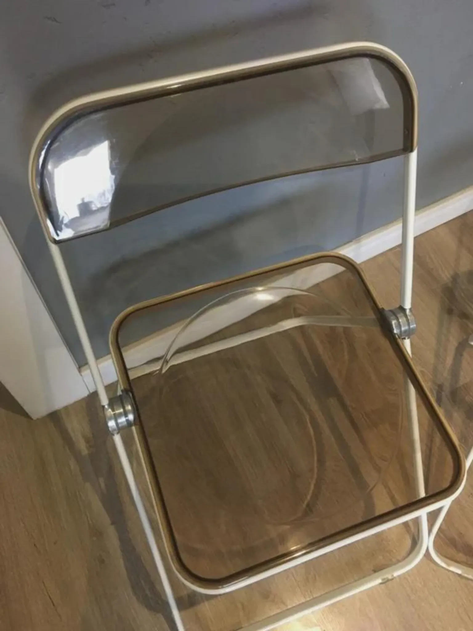 Pair of Plia folding chairs by Giancarlo Piretti for Castelli, 1970s