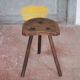 Tripod stool, wooden stool, milking stool, antique stool