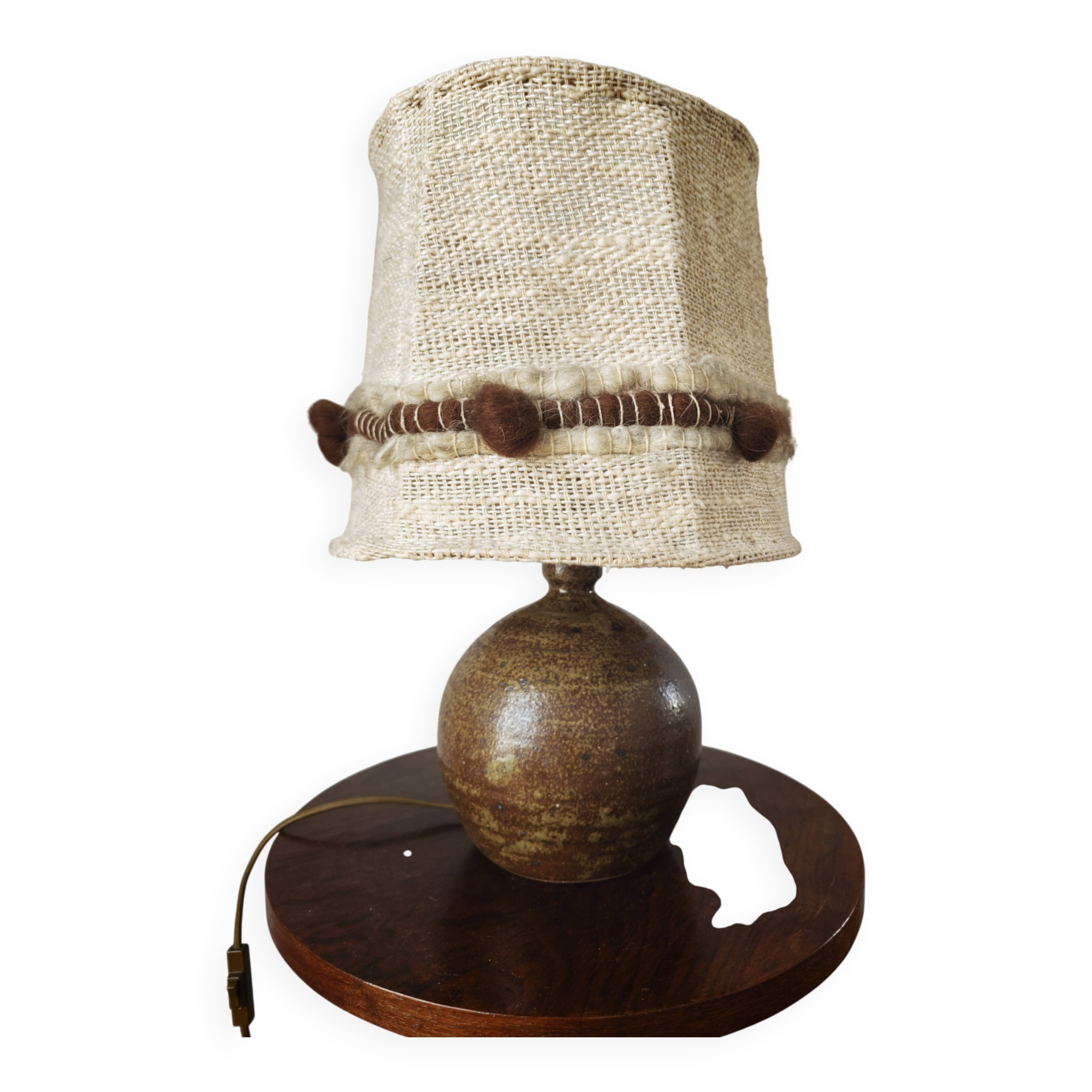 Pyrite stone lamp by Guy Baudat from the 1970s.