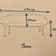 Louis Philippe wood dining table with shutters and casters